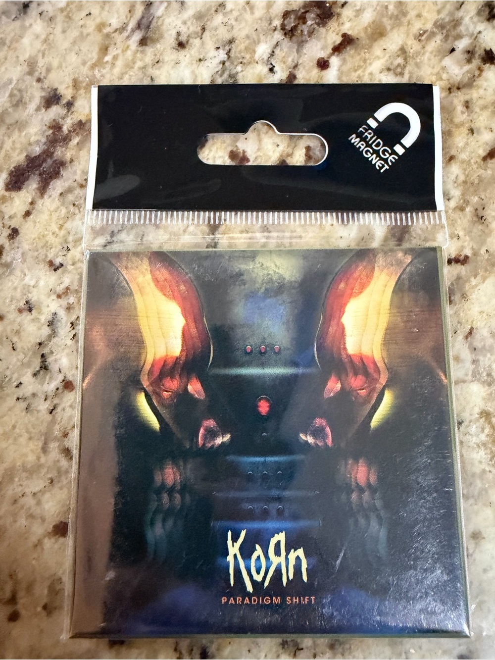 2014 Korn Paradigm Shift Album Art Fridge Magnet - Black, Orange, Yellow